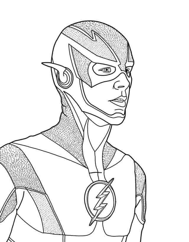 dibujo dibujo retrato de flash para imprimir y colorear