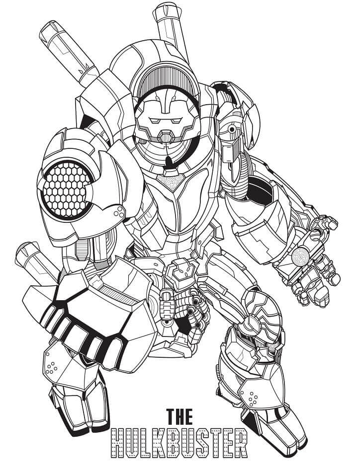 dibujo el hulkbuster para imprimir y colorear