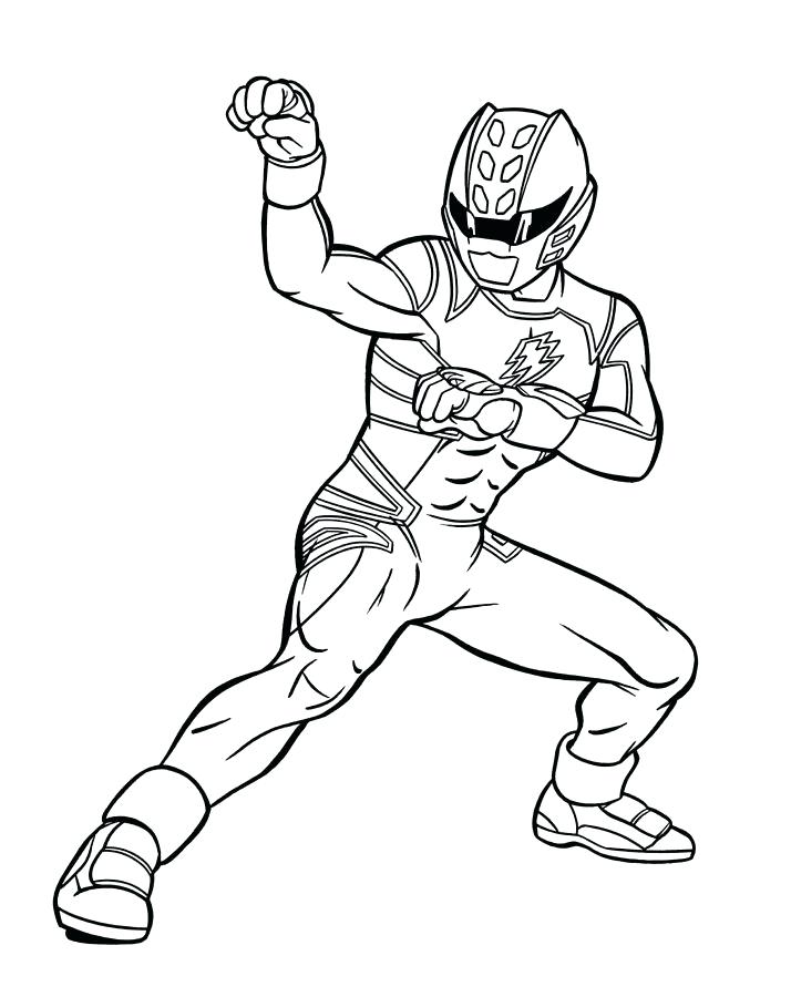 dibujo energia guardabosque rojo furia de la selva para imprimir y colorear