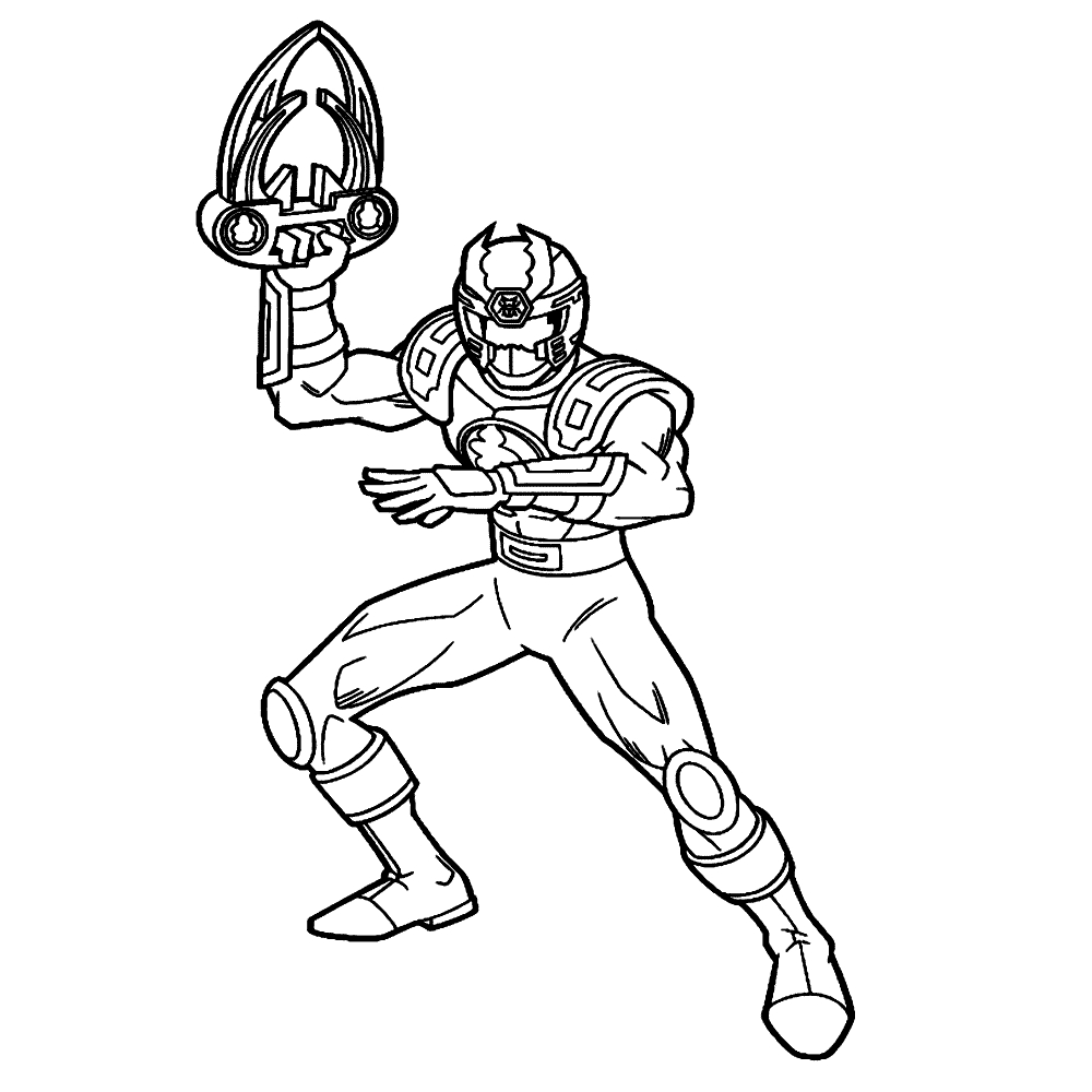 dibujo energia trueno guardabosque para imprimir y colorear