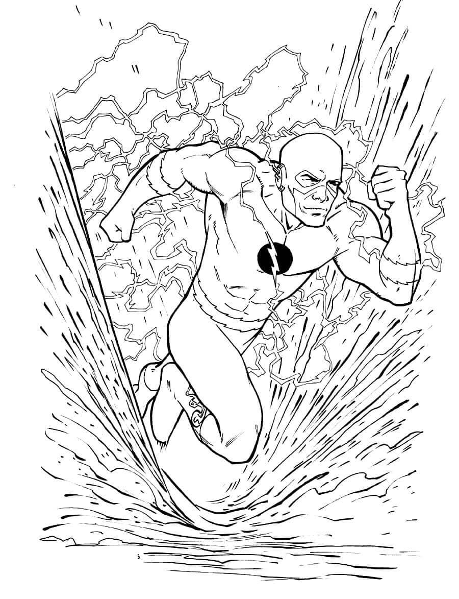 dibujo flash asombroso para imprimir y colorear