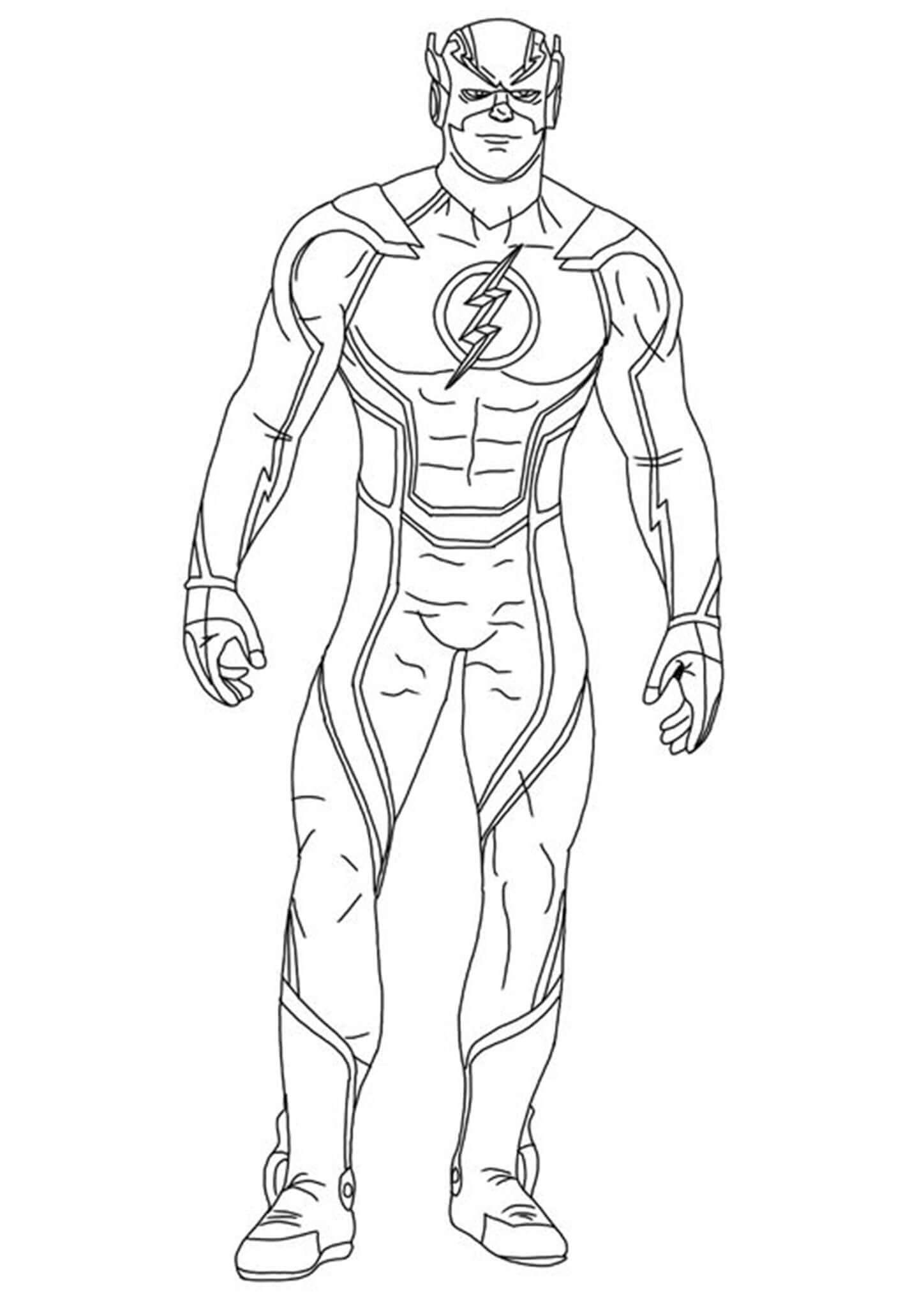 dibujo flash basico para imprimir y colorear