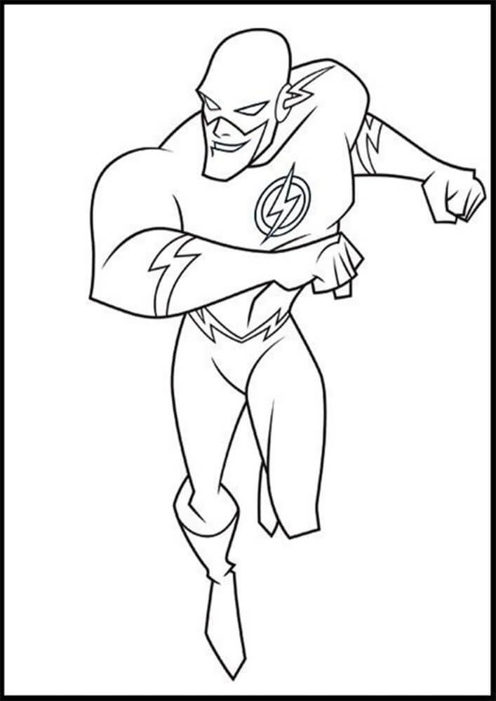 dibujo flash divertido para imprimir y colorear