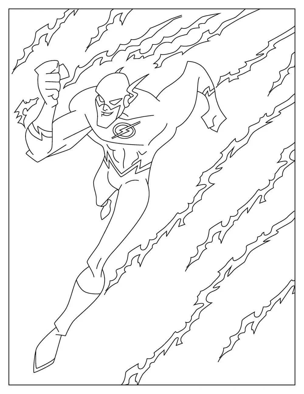 dibujo flash perfecto para imprimir y colorear