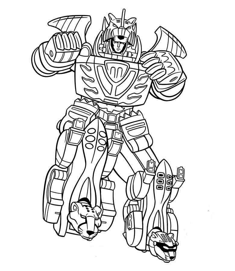 dibujo fresco megazord para imprimir y colorear