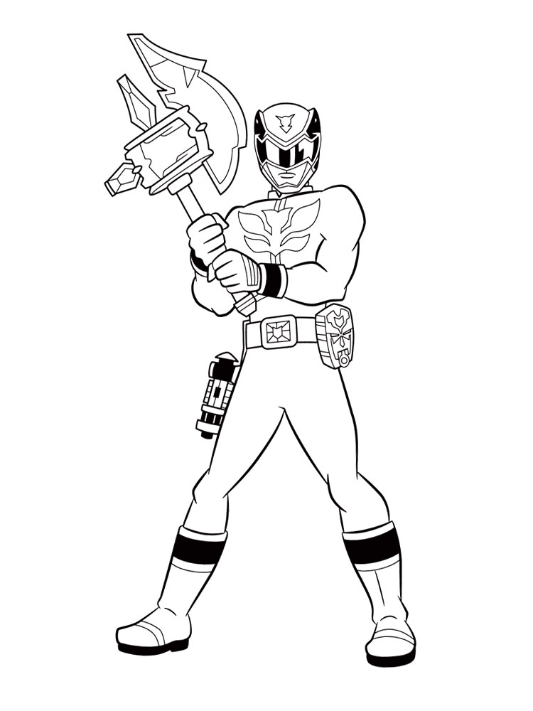 dibujo fuerte energia guardabosque para imprimir y colorear