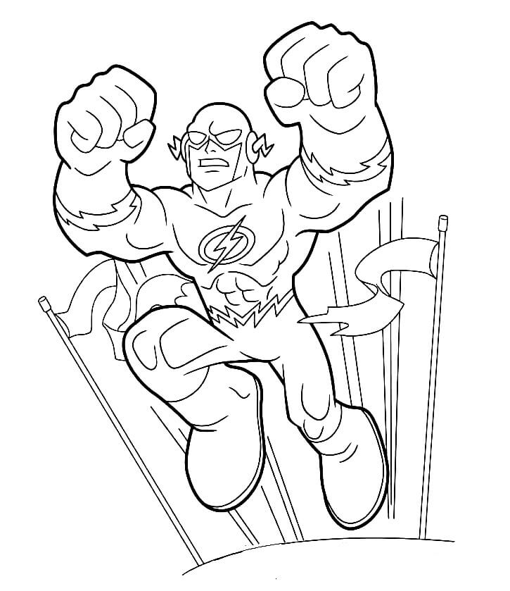 dibujo ganar flash para imprimir y colorear