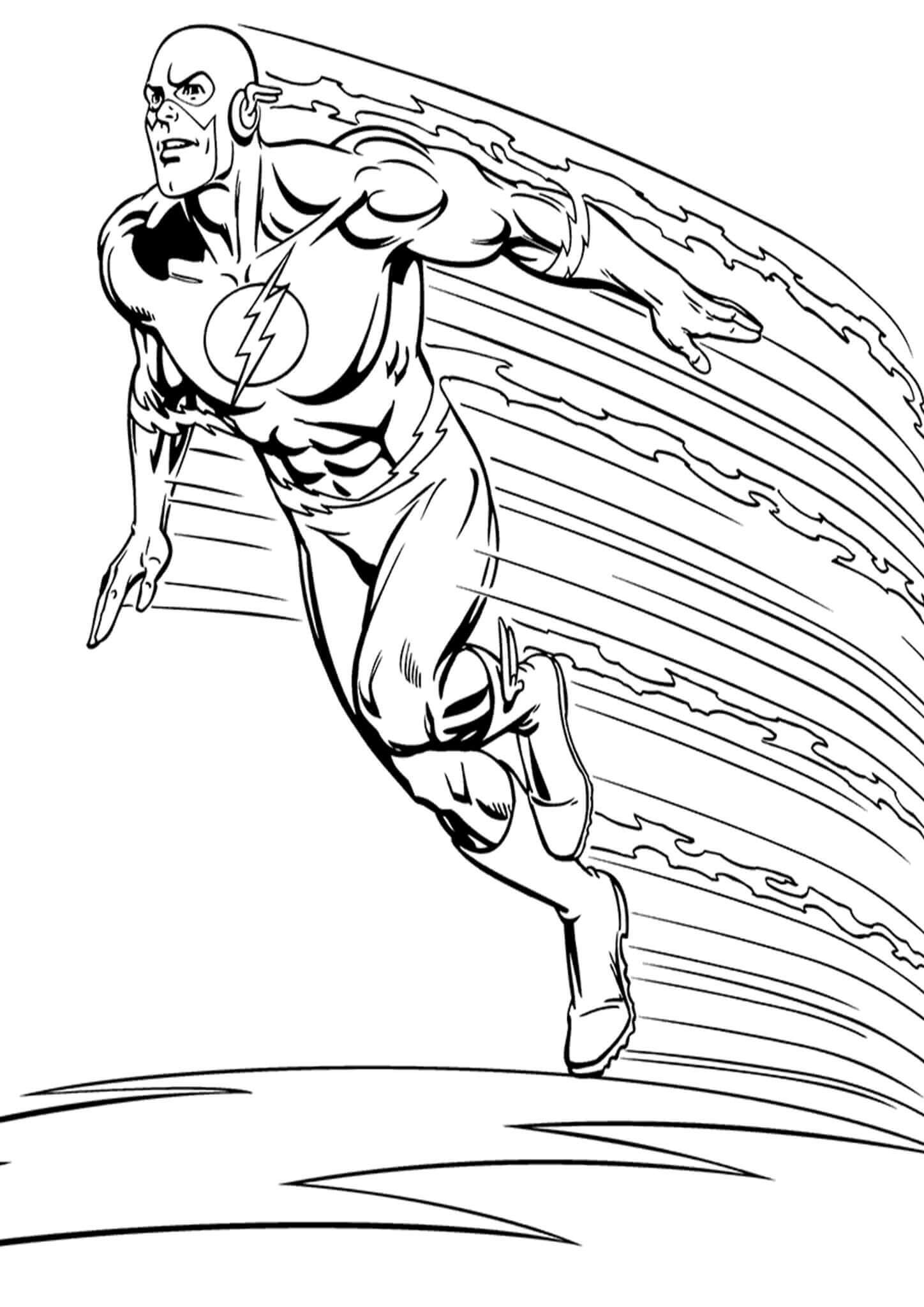 dibujo gran flash para imprimir y colorear
