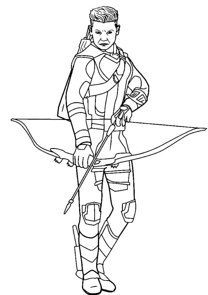 dibujo gran hawkeye para imprimir y colorear