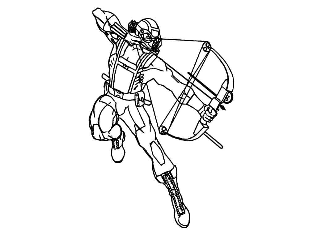 dibujo hawkeye para imprimir gratis para imprimir y colorear