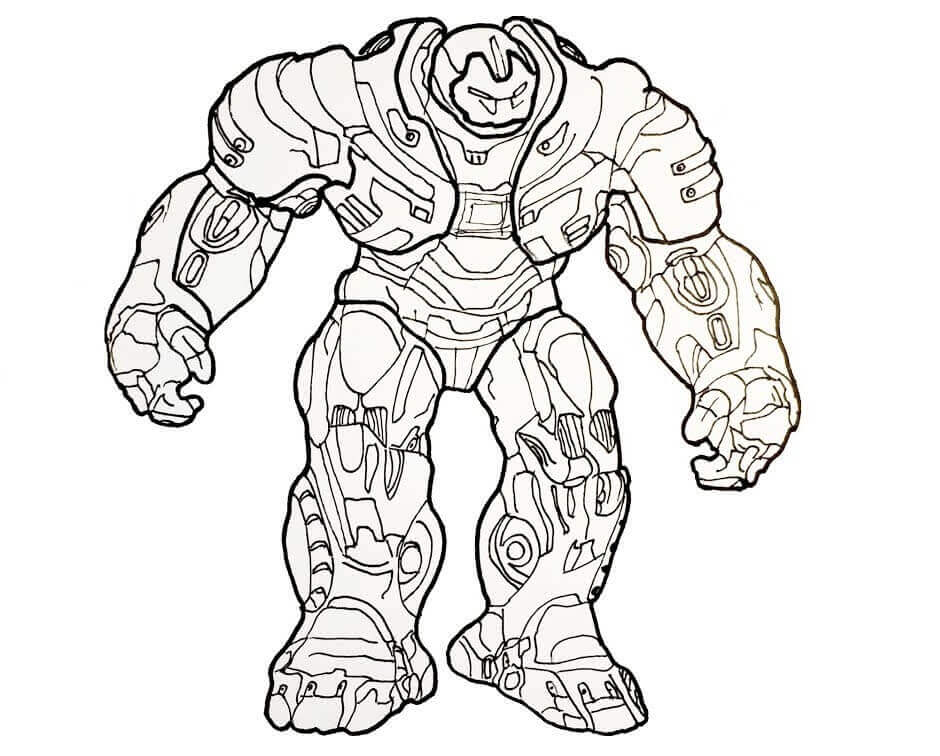 dibujo hulkbuster 1 para imprimir y colorear