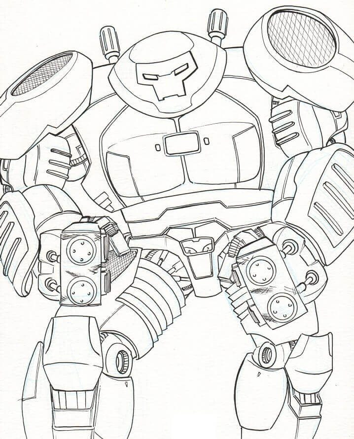 dibujo hulkbuster 2 para imprimir y colorear