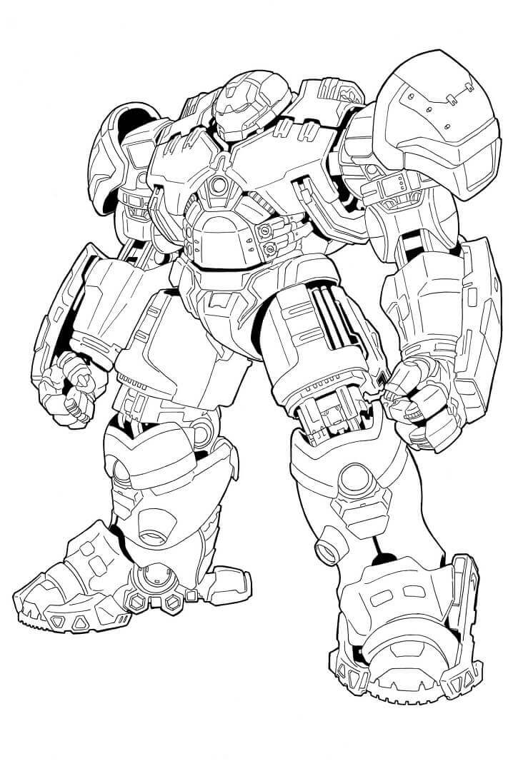 dibujo hulkbuster 4 para imprimir y colorear