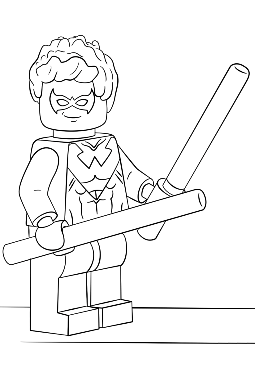 dibujo lego enojado aquaman para imprimir y colorear
