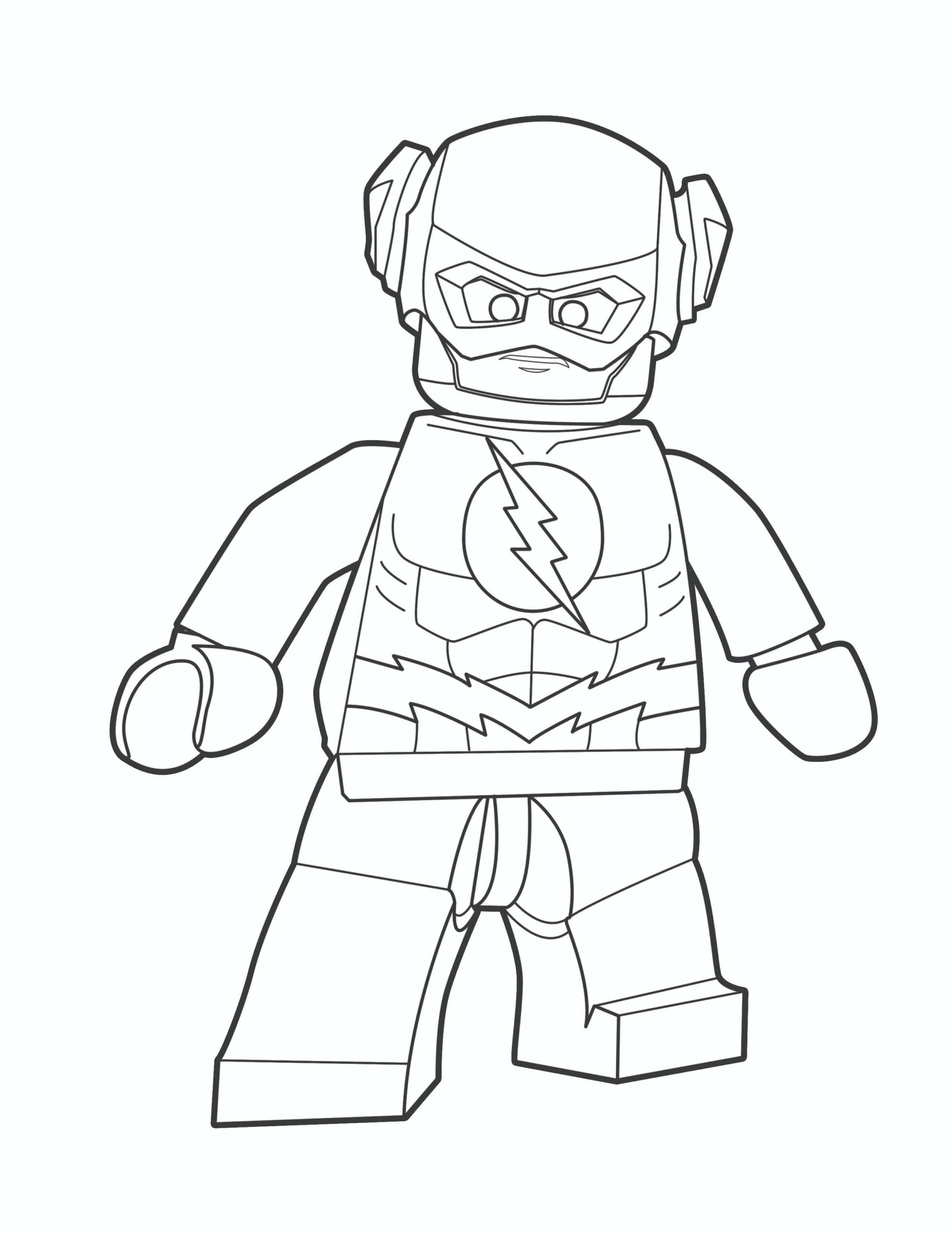 dibujo lego flash para imprimir y colorear