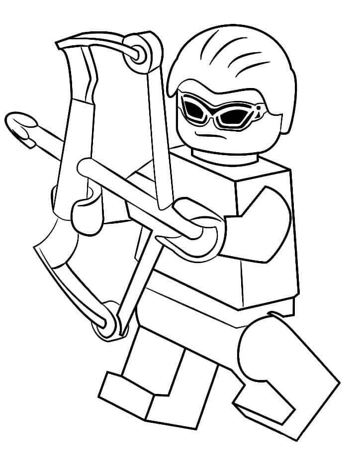 dibujo lego hawkeye para imprimir y colorear