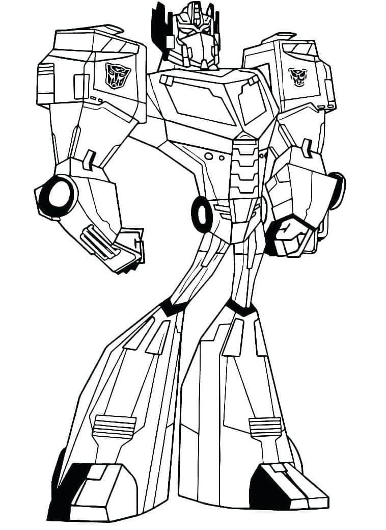 dibujo optimus de cartoon para imprimir y colorear