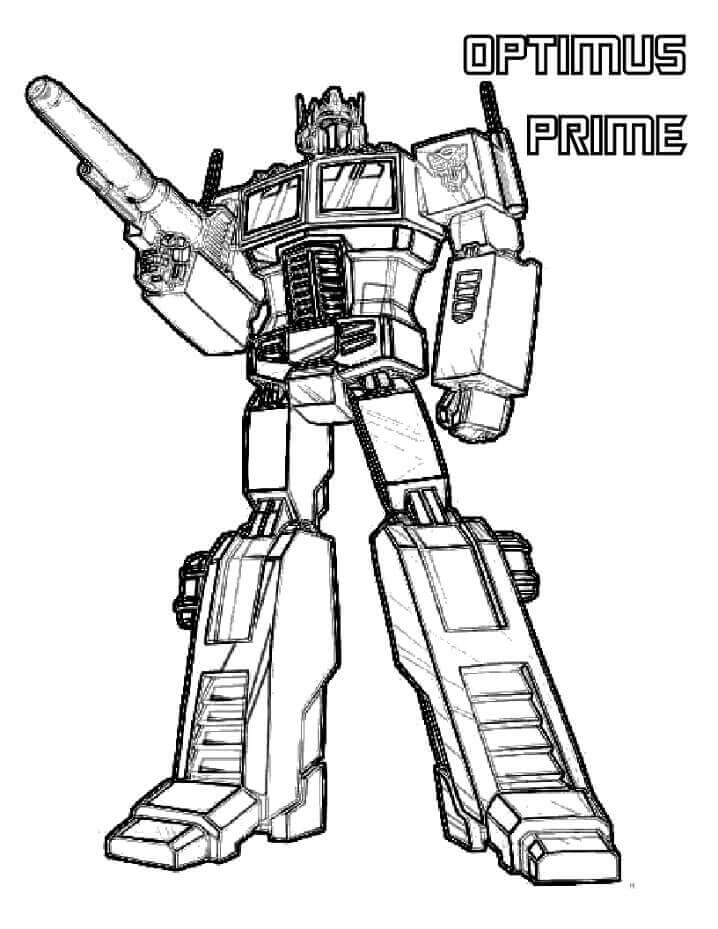 dibujo optimus fresco para imprimir y colorear