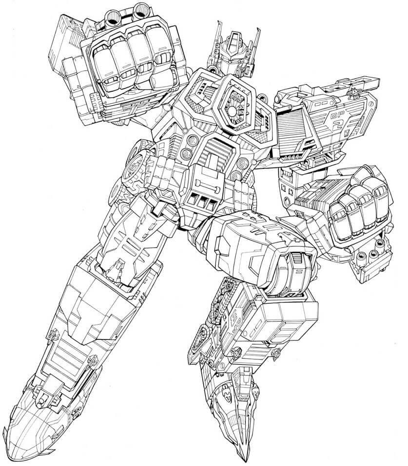 dibujo optimus fuerte para imprimir y colorear