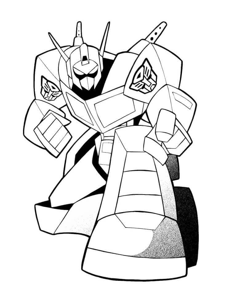 dibujo optimus prime simple para imprimir y colorear