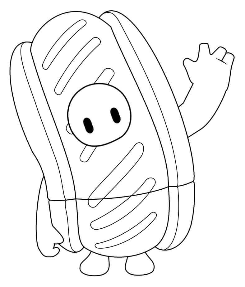 Dibujo de Caballeros de La Caída de La Piel Del Perrito Caliente para Colorear y