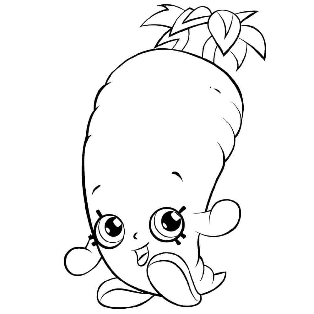 Dibujo de Karen Zanahoria Shopkin para Colorear y