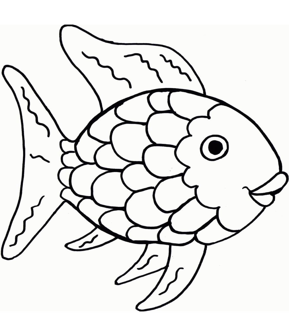 Dibujo de Pez Arcoíris para Colorear y