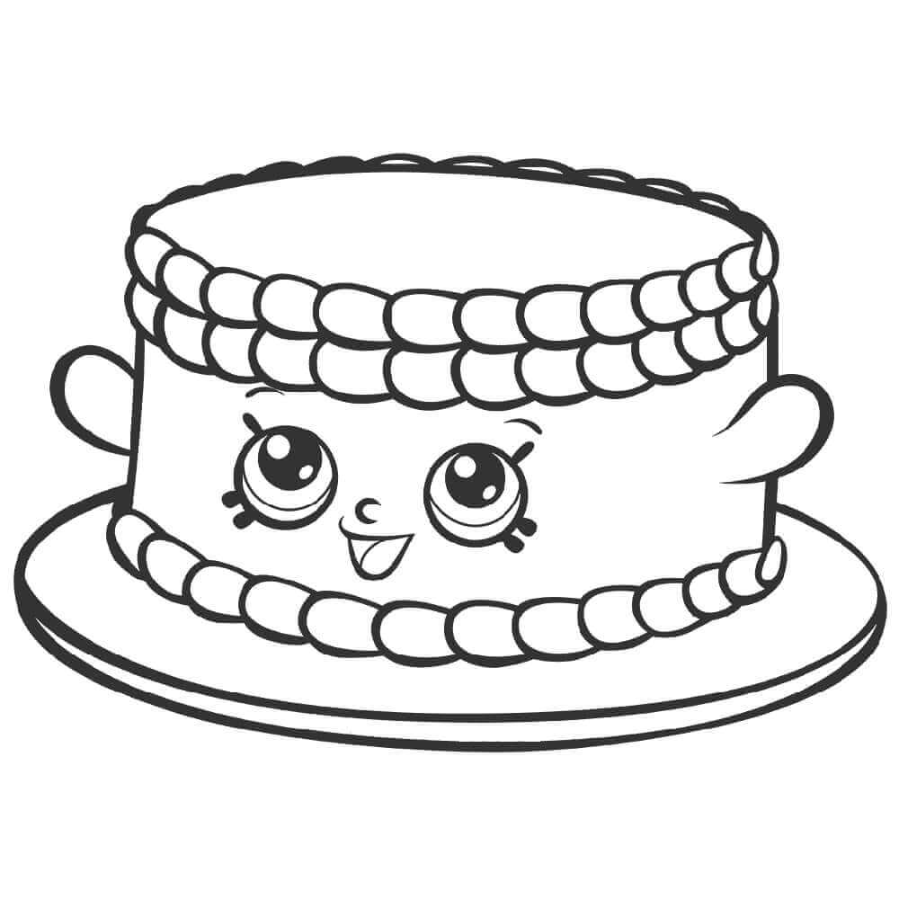 Dibujo de Tienda de Pasteles de Cumpleaños de Bree para Colorear y