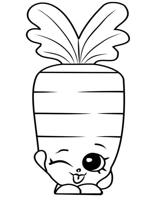 Dibujo de Tienda de Zanahorias Silvestres para Colorear y