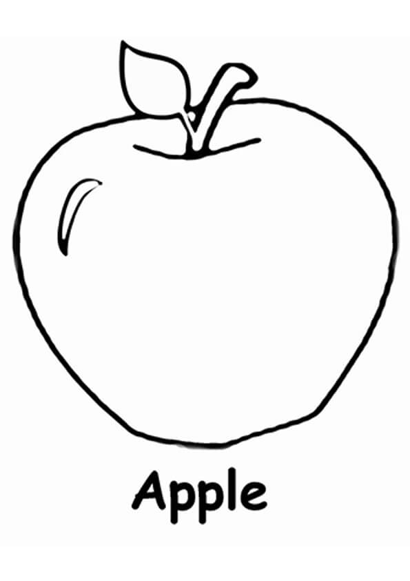 Dibujo de Una Manzana para Colorear y