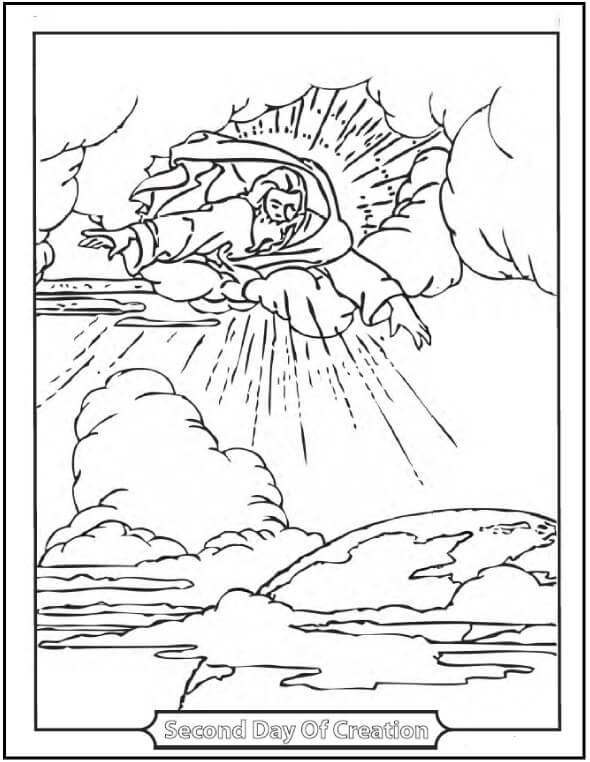 Dibujo de Cuidando de Dios para Colorear y Imprimir