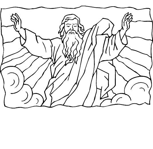 Dibujo de Dios Normal para Colorear y Imprimir