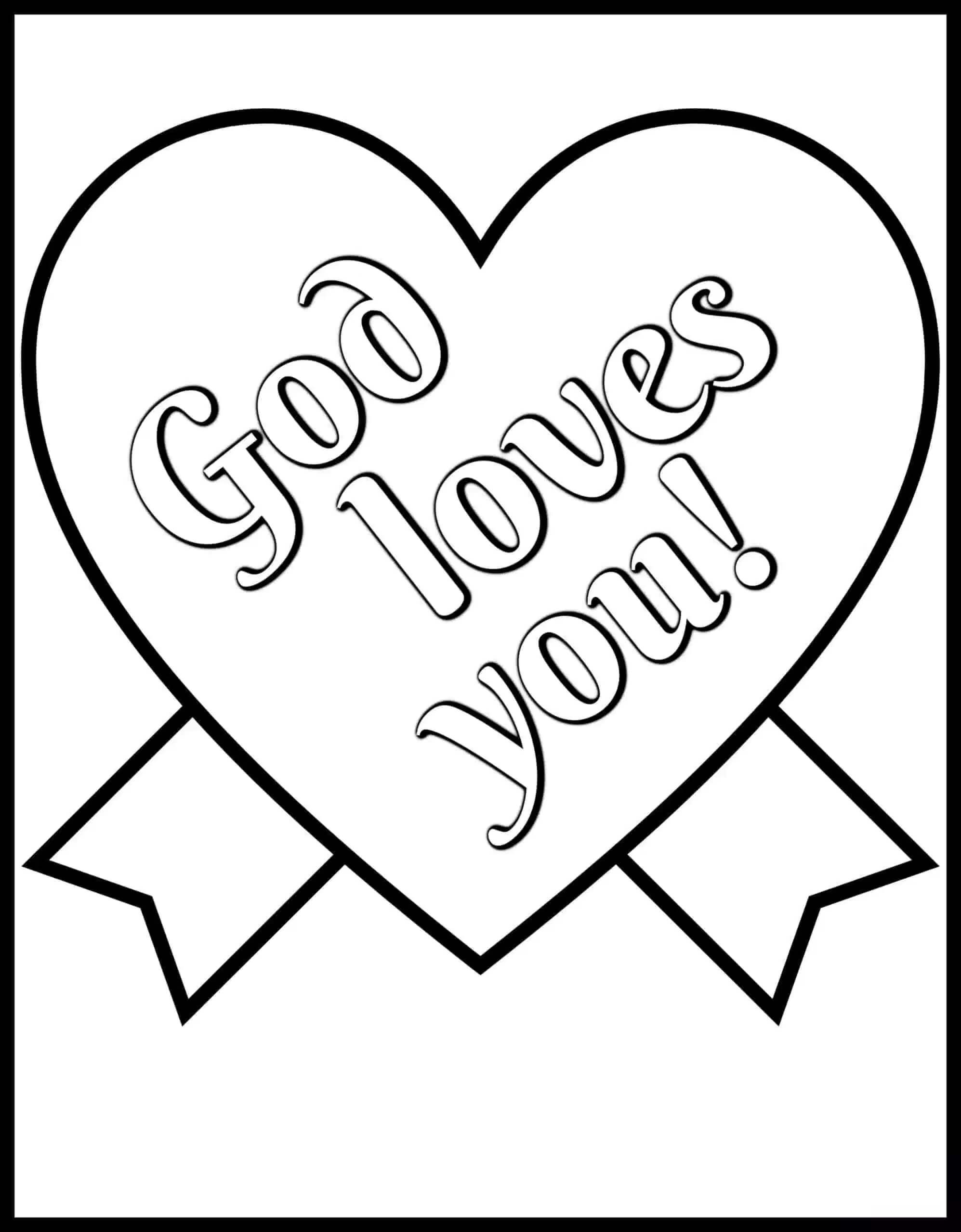 Dibujo de Dios Té Ama para Colorear y Imprimir