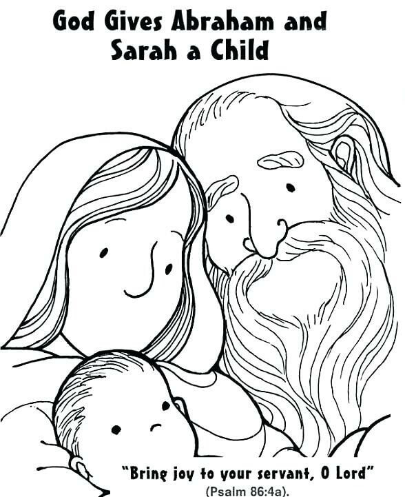 Dibujo de Dios y Familia para Colorear y Imprimir