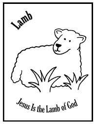 Dibujo de Jesús Como El Cordero de Dios para Colorear y Imprimir