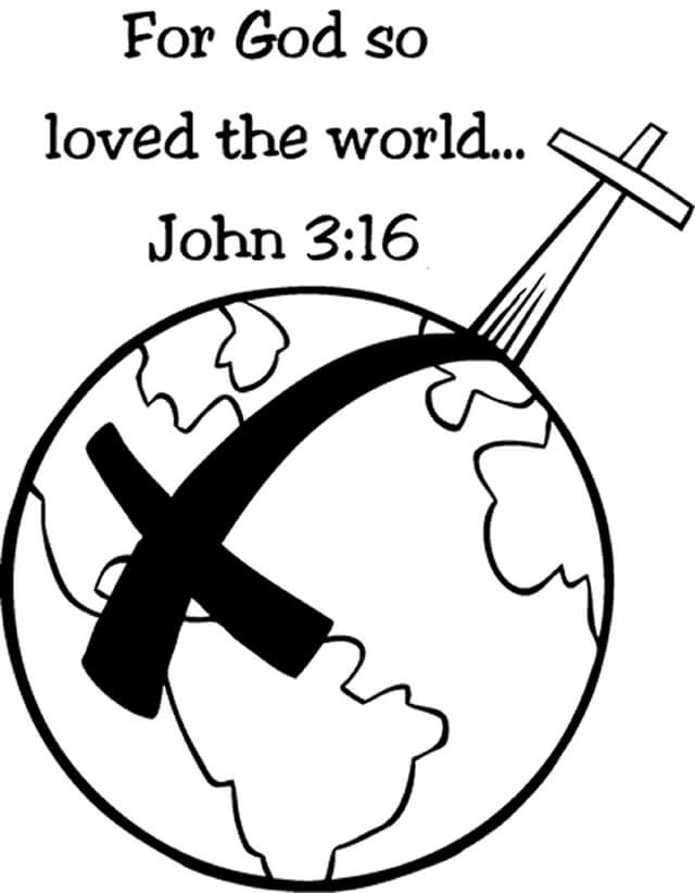 Dibujo de Midiendo El Amor de Dios para Colorear y Imprimir