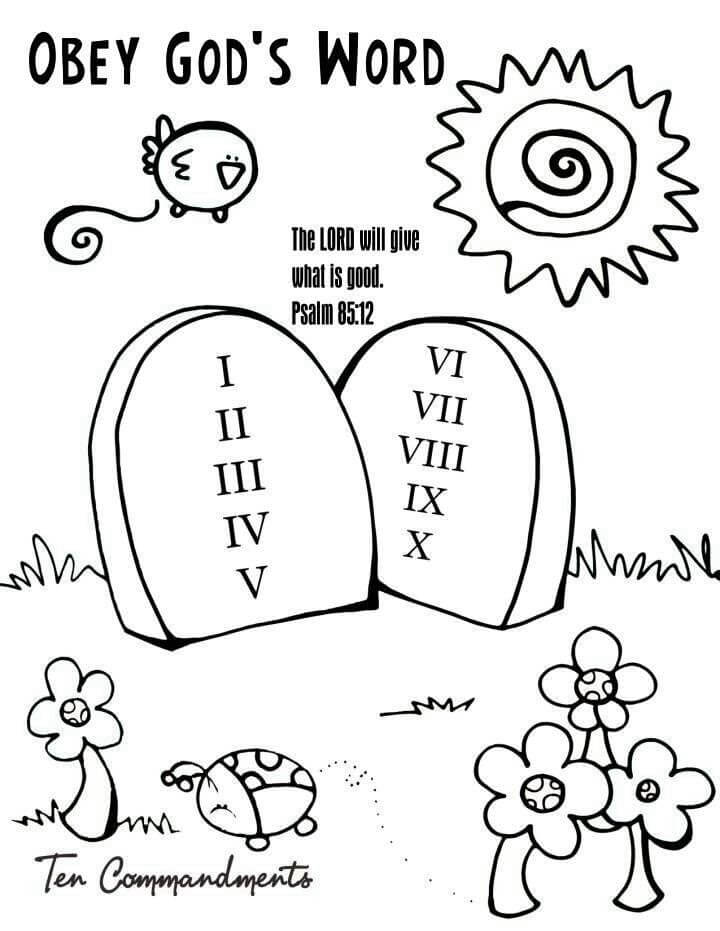 Dibujo de Obedecer Al Mundo de Dios para Colorear y Imprimir