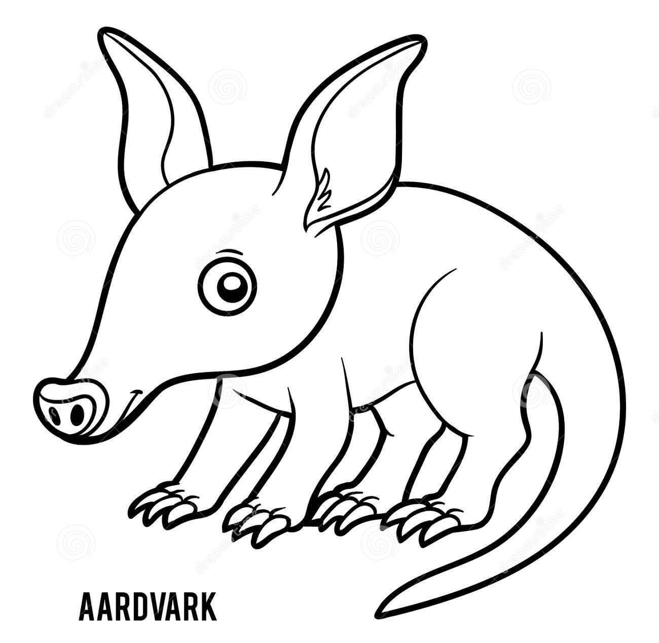 dibujo bebe oso hormiguero para colorear