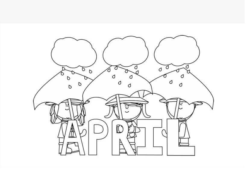 Abril para Colorear