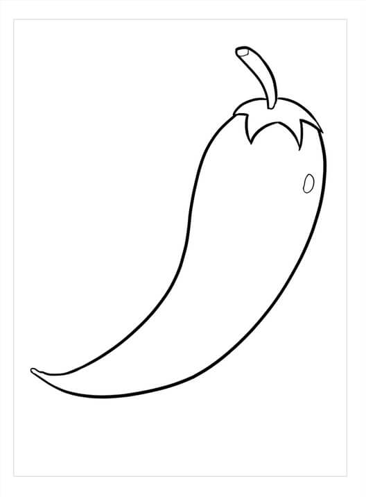 Dibujo de Ají Basíco para Colorear y Imprimir