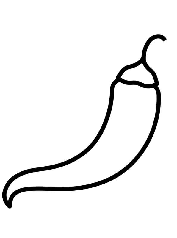 Dibujo de Ají Fácil para Colorear y Imprimir