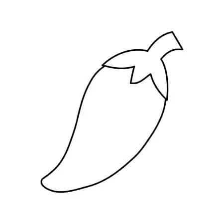 Dibujo de Ají Perfecto para Colorear y Imprimir