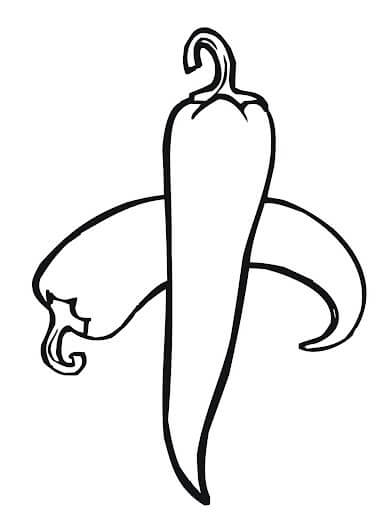 Dibujo de Grandes dos Chiles para Colorear y Imprimir