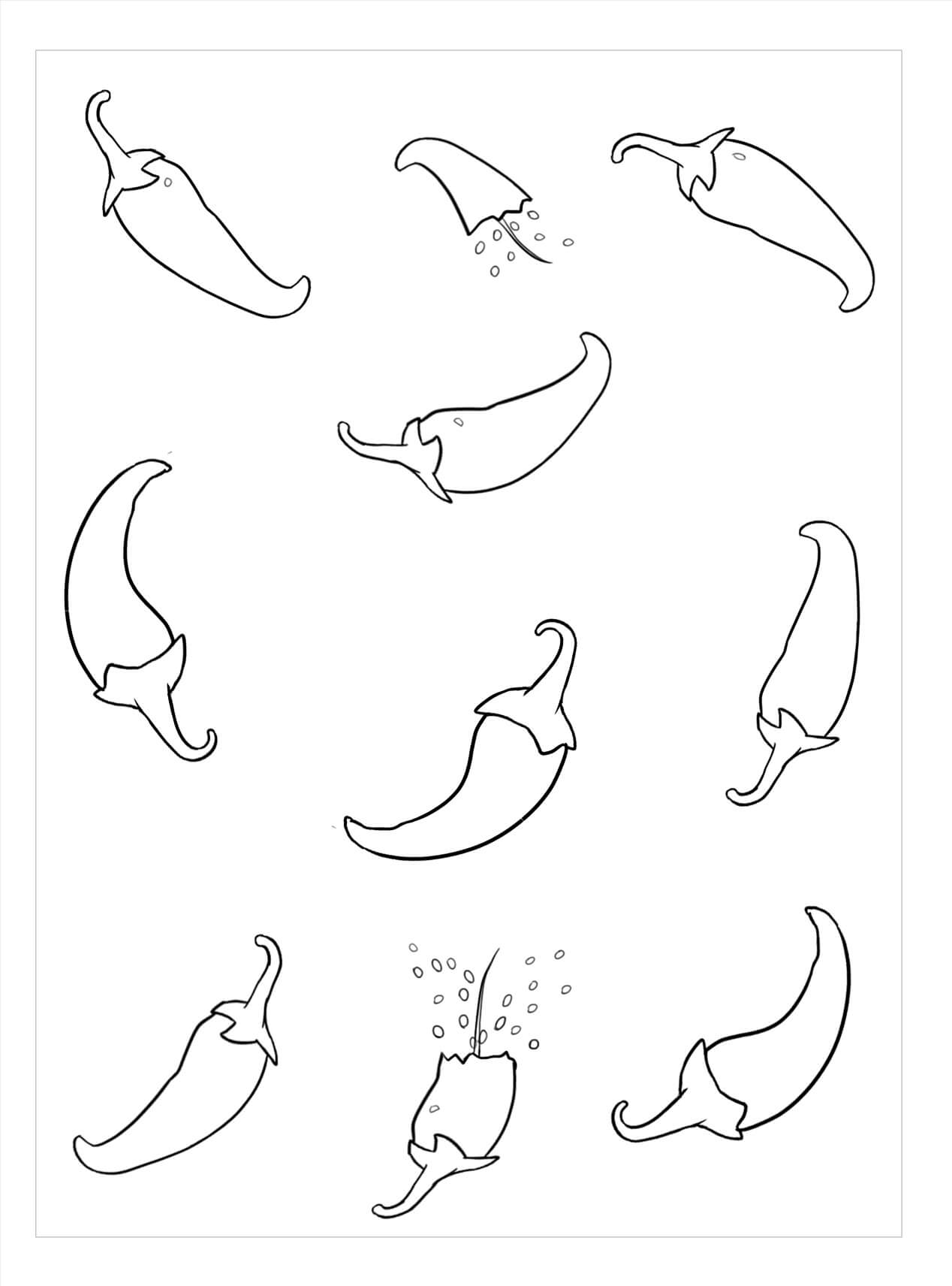 Dibujo de Los Chiles para Colorear y Imprimir