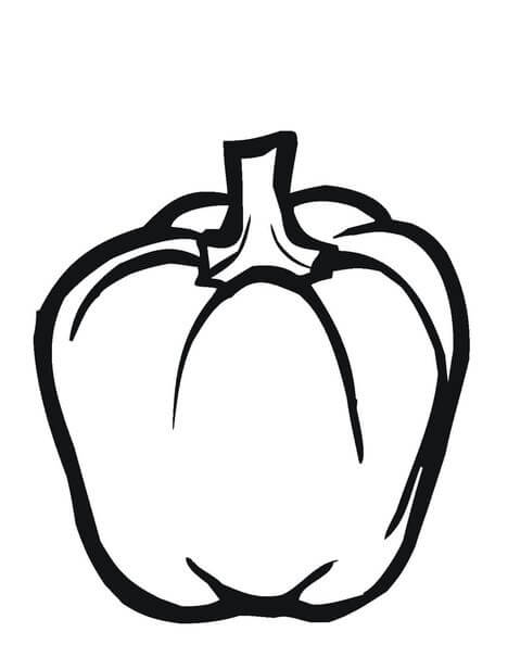 Dibujo de Pimientos Rojos para Colorear y Imprimir
