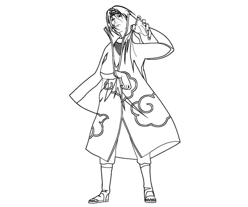 Dibujo de Itachi Guapo para Colorear y Imprimir