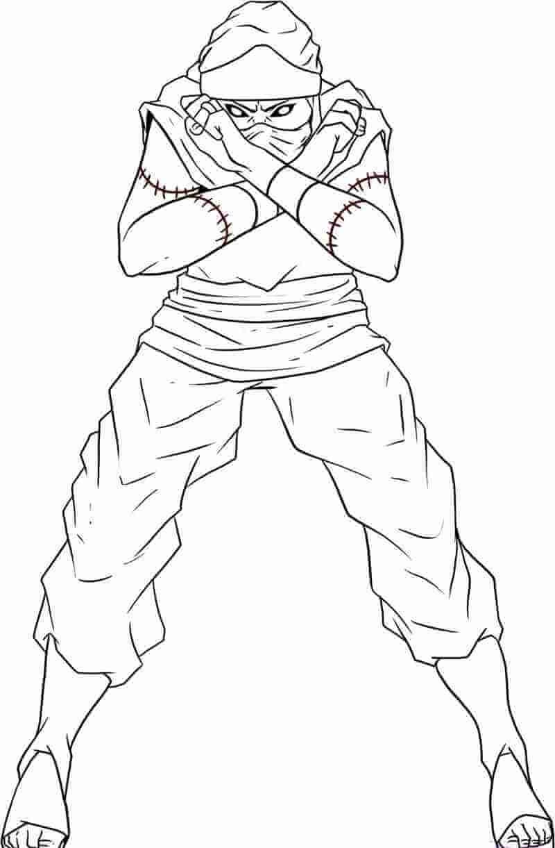 Dibujo de Kakuzu para Colorear y Imprimir