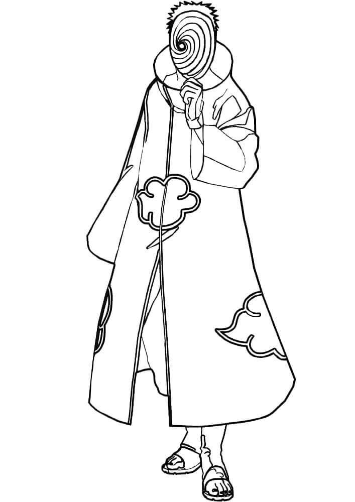 Dibujo de Uchiha ¡Obito para Colorear y Imprimir