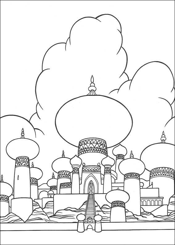 Dibujo de El Palacio Del Sultan para Colorear y Imprimir