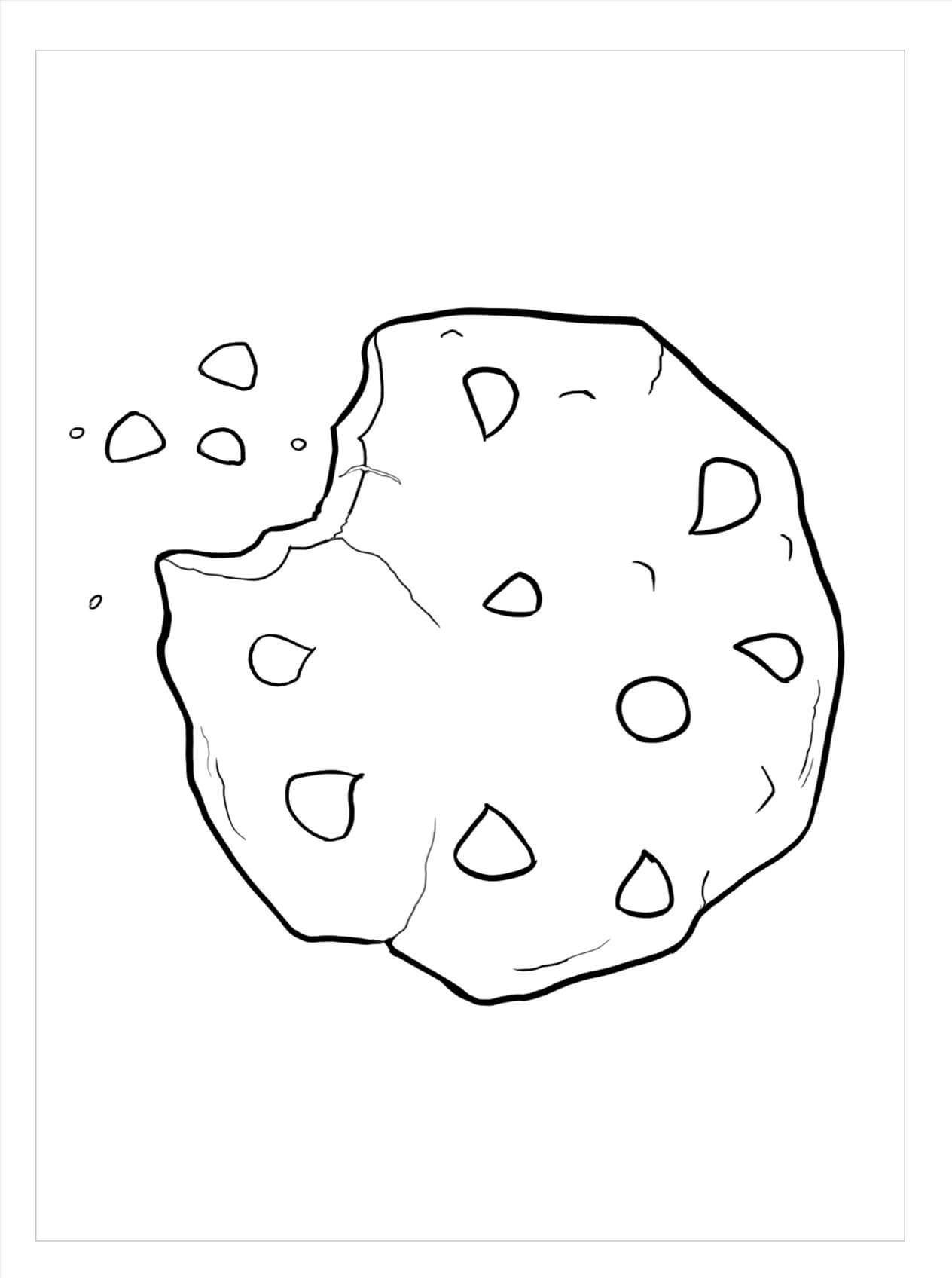 dibujo galleta normal para colorear